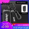 Dla samochodu Jeep Aluminiowe Etui na Kluczyki Torba na Kluczyki Brelok Obudowa Jeep Commander Compass Gladiator Wagoneer Grand Cherokee Wrangler JK Rene