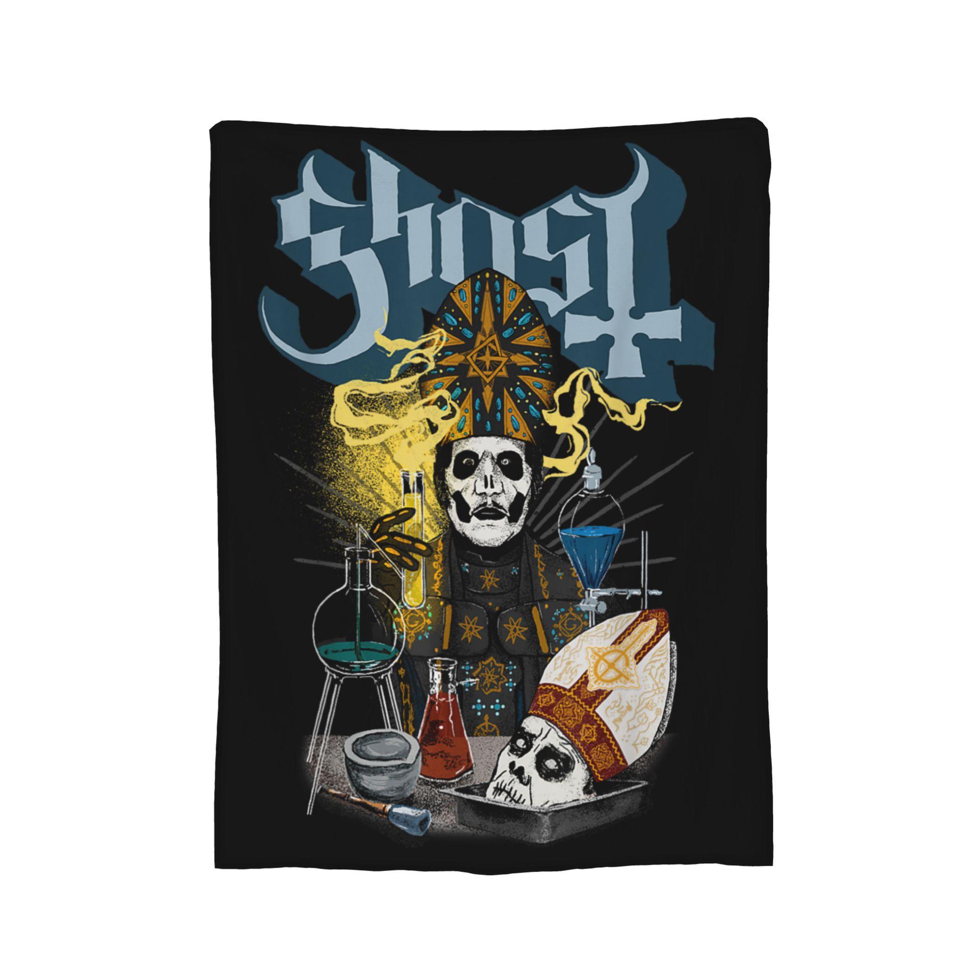 Плед флисовый Rock-группа Ghost Осень/Зима Многофункциональный легкий плед для кровати Покрывало для улицы 30x40in