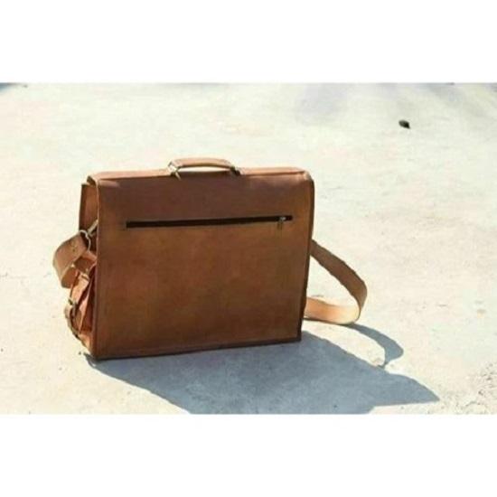 Leather Laptop Bag Satchel Messenger Men's Briefcase Vintage Handmade Genuine
