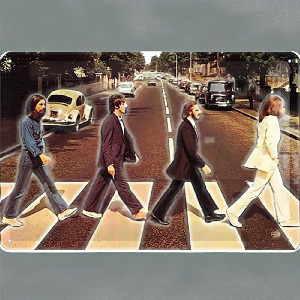 

Nostalgic-Art Ретро жестяная табличка Fab4 Abbey Road - Винтажный металлический дизайн, Подарок для фанатов Beatles, Декоративное настенное искусство 20x30cm（7.8x11.8inch）