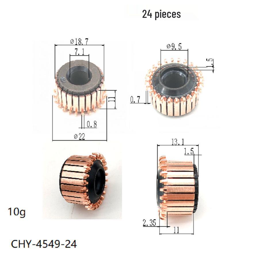 Vacuum Cleaner Motor Commutator 18.7x7.1x11(13.1) 24P