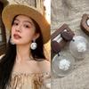 Elegant Retro Wooden Mother-of-Pearl Tassel Earrings - Unique, Versatile Vacation Style Accessories