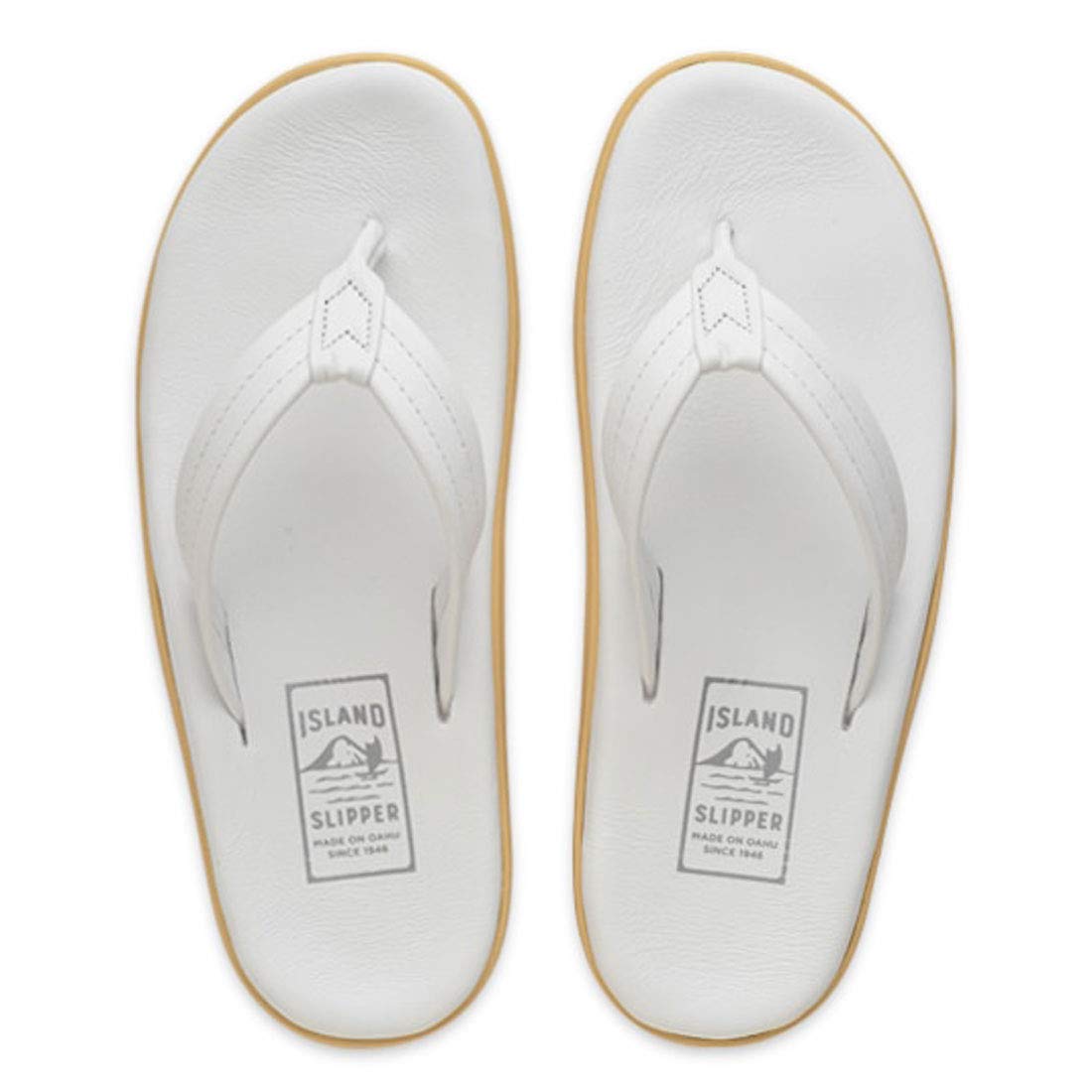 

Пляжные сандалии из кожи унисекс от Hawaii PT202 WHITE US10 [Island Slippers] (28,0 см) [Использовал] белый
