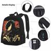 Venom Venomous Fury 3pecs/set Backpack for Teenage High School Shoulder Bag Lunch Bag Pencil Case