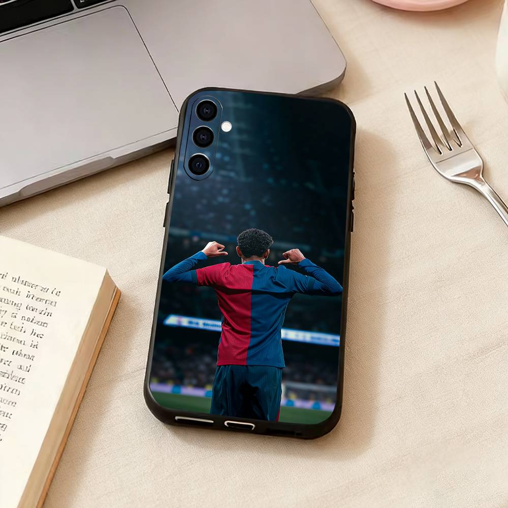 L-Lamine Yamals-s No-o 10 Чехол для телефона Черный Силиконовый Мягкий Для Samsung Galaxy A73,A72,A71,A70,A53,A52,A51 Samsung a72