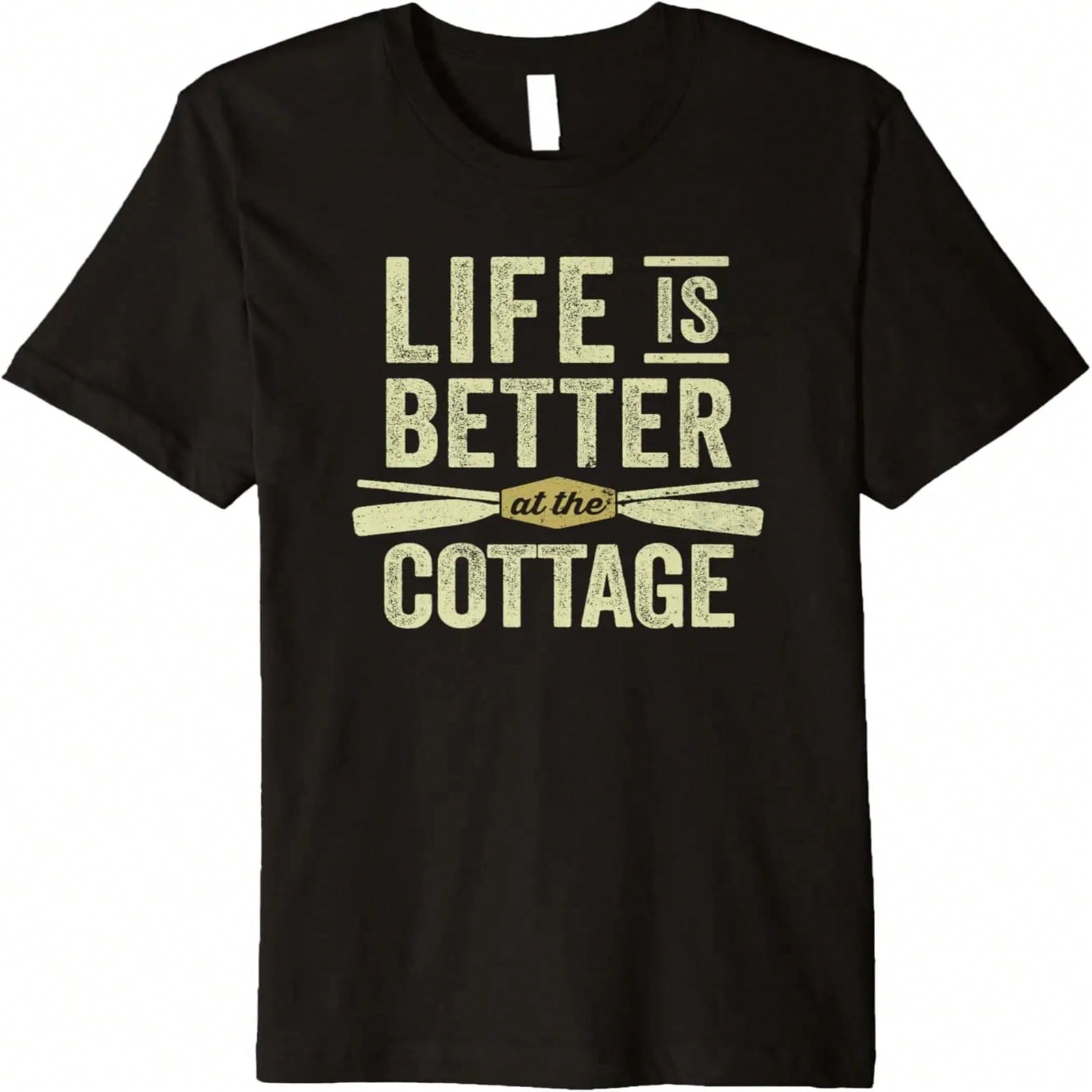 Funny Life Is Better At The Cottage Retro Canoe Premium T-Shirt S разноцветный