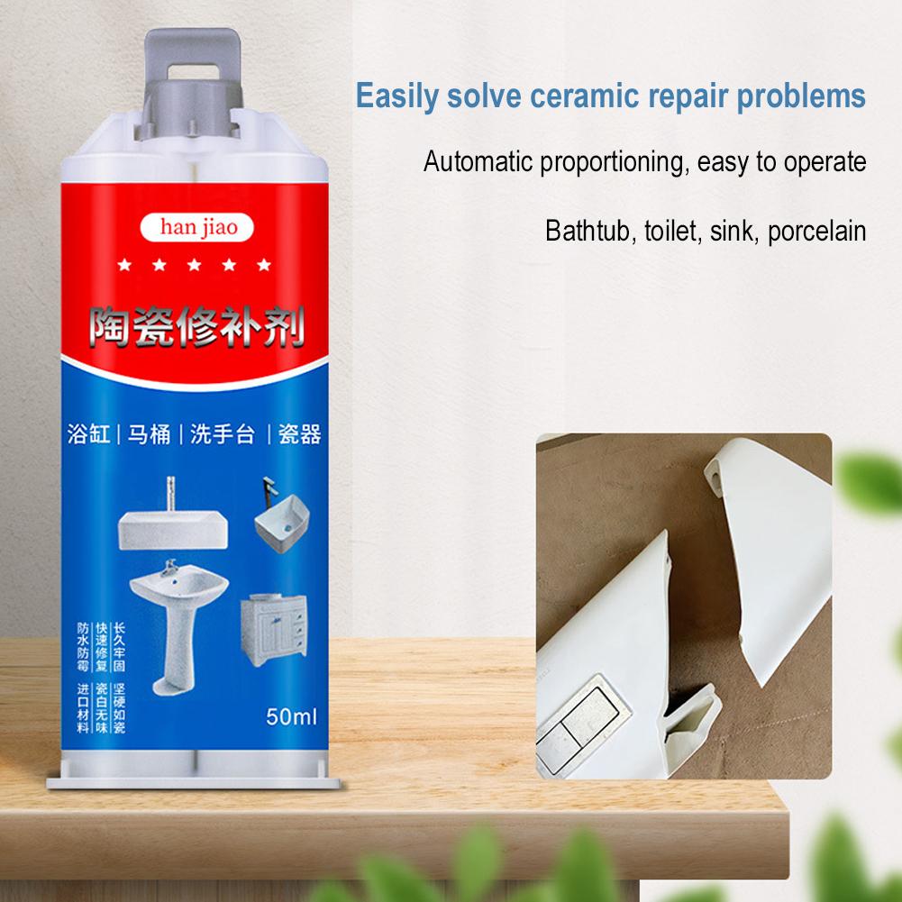 Tile And Ceramic Glaze Repair Paste Strong Adhesive Chip Crack Fixer Fix Tub Chips And Sink Cracks For Porcelain Ceramic Enamel