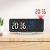 Modern LED Clock with Time Temperature and Humidity Projection for Bedroom Office Dorm Alarm Clock