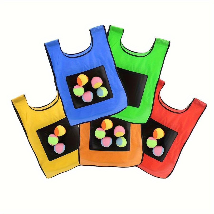 12pcs/set Outdoor Throwing Game Prop 2 Vests 10 Balls for Team Building Backyard Fun Outdoor Sports Family Games Group JXB