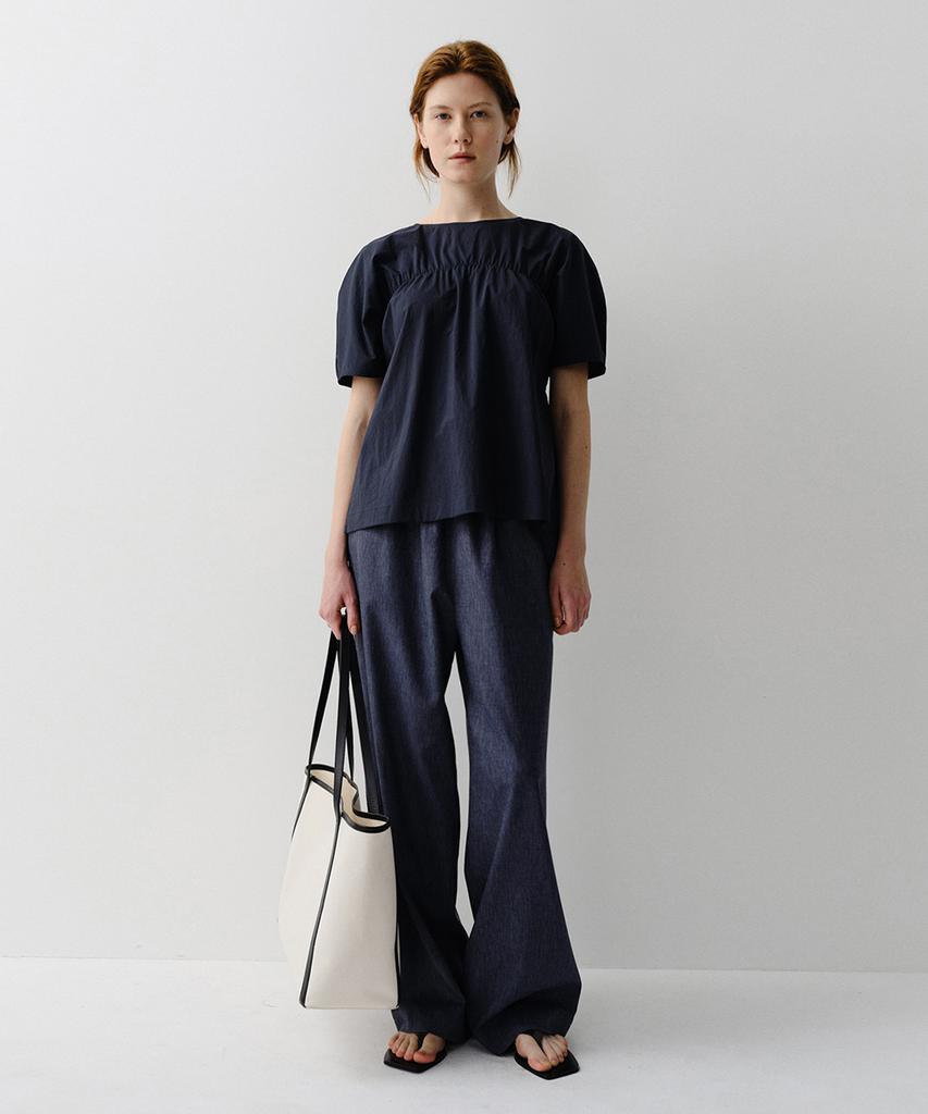 Ia Shirring Blouse (Navy)