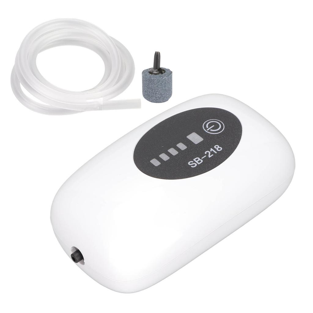 Fish Tank Air Pump Portable Dustproof USB Port Quiet Aquarium Rechargeable Air Pump with Dual Mode