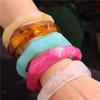 Square Triangle Resin Bangles Irregular Retro Hand Ring Unique Chunky Bracelets  Girls Gift