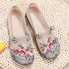 Beijing cloth shoes women's flat shoes soft sole comfortable embroidered shoes Hanfu shoes old single shoes