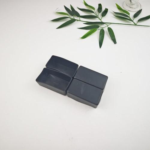 2x4 Wood Post End Caps - 4pcs 1.5" x 3.5" Post Caps (1-1/2" x 3-1/2") Rubber Floor Protectors, Waterproof, Anti-friction, Suitable for Table Legs, Cha