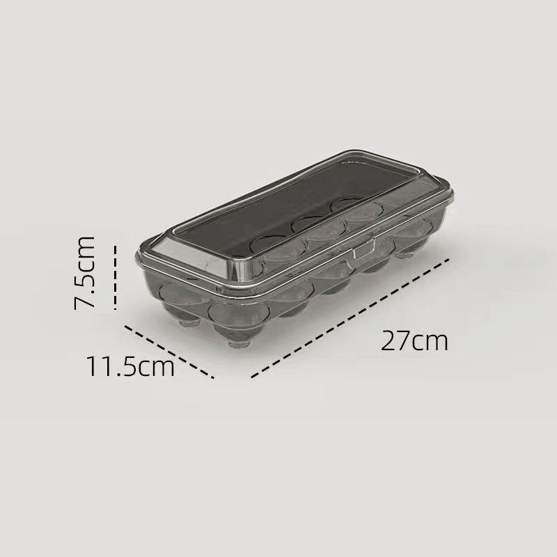 Compact Egg Storage Tray with Lid - Food Safe Organizer for Freshness in Refrigerator