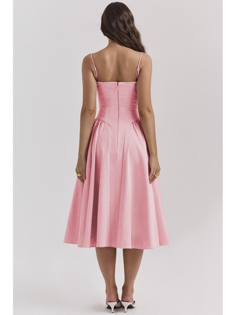 2024 French Retro Long Slip Dress - Court Style Dopamine Outfit