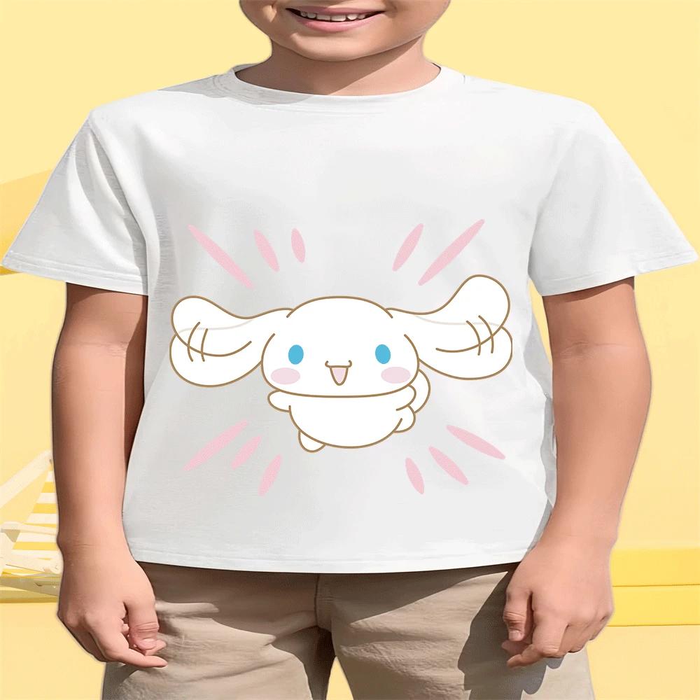 

Summer Fashion Cartoon Print Best-Selling Children s Cinnamoroll T-Shirt for Boys and Girls 100