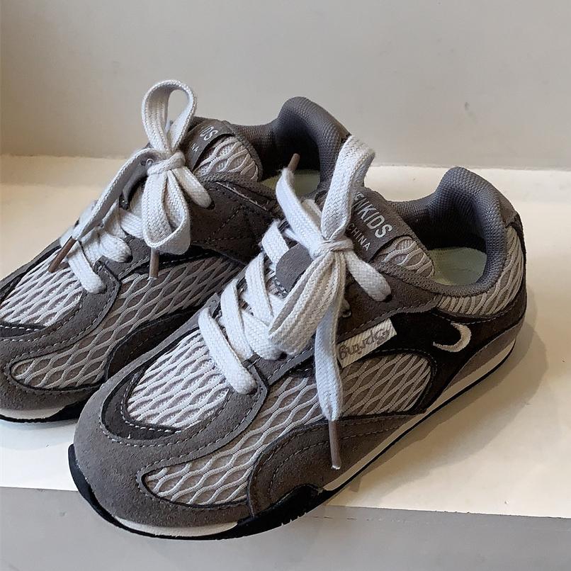 Spring and Autumn Retro Children's Shoes Mesh Breathable Sports Shoes Girls' Dad Shoes Boys' Running Shoes