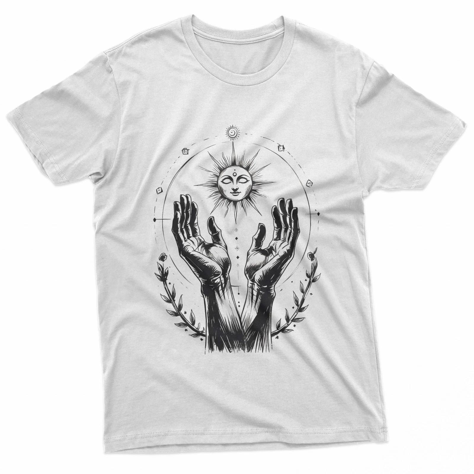 Hands To The Sun Sacred Symbolism And Mystic Light T-Shirt XS