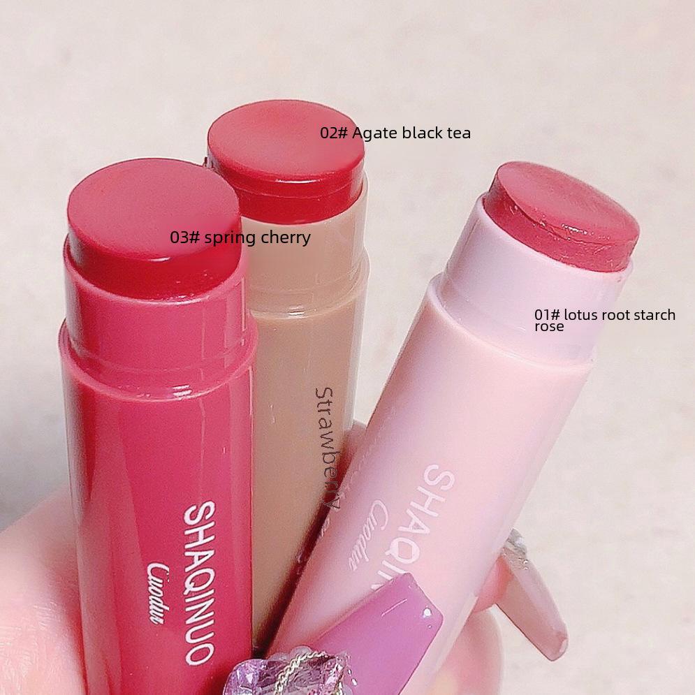 Feuchtigkeitsspendendes Lippenstift-Set, feuchtigkeitsspendender, lang anhaltender getönter Lippenbalsam für trockene Lippen, natürlicher und praller Lipgloss für den täglichen Gebrauch