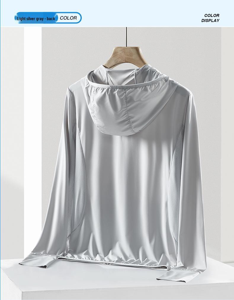 UPF50+ Ultradünne Eisseide Sonnenschutzjacke für Damen & Herren - Schlankmachend, Atmungsaktiv, UV-Schutz