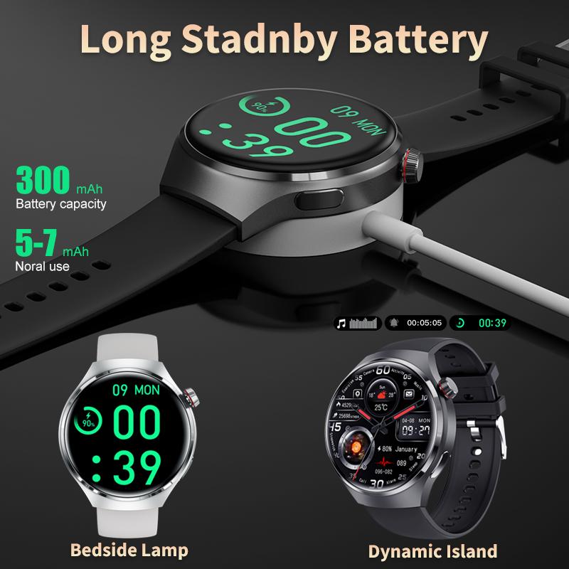 SCOSDING 2023 Nové chytré hodinky NFC pro muže, hlasové volání Sportovní hodinky GT4 Pro Compass GPS Tracker Vodotěsné chytré hodinky pro Huawei Xiaomi iOS