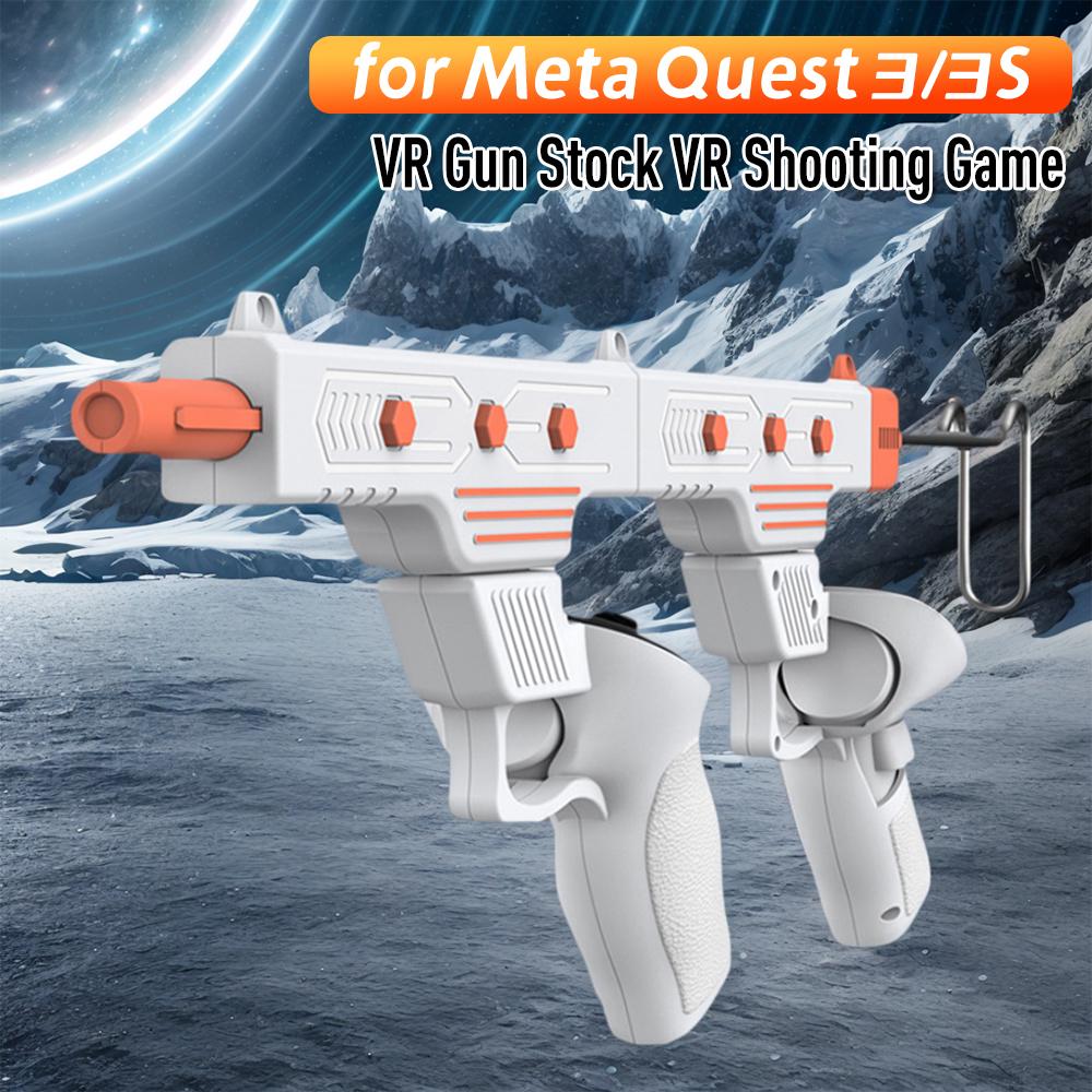 VR Gun Stock Gunstock Rifle Adapter Controller Grips Extension Handle Retrofitting Shooter Game Accessories for Quest 3/3S