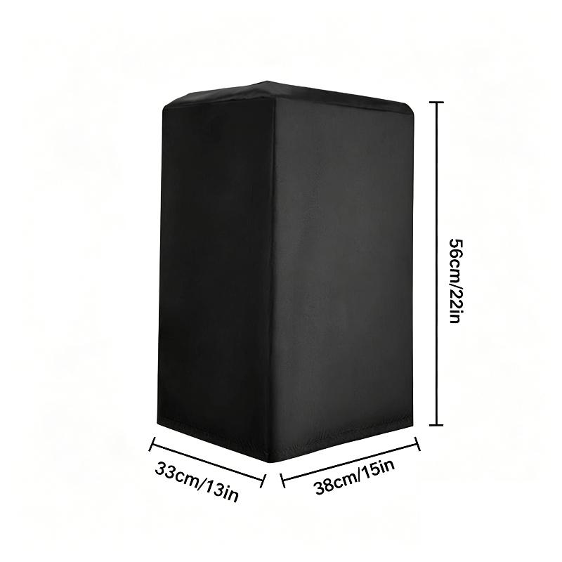 Durable Black 210D Oxford Cloth Speaker Covers - Water And Dust Resistant, Multiple Sizes For Home Theater Outdoor Sound Systems