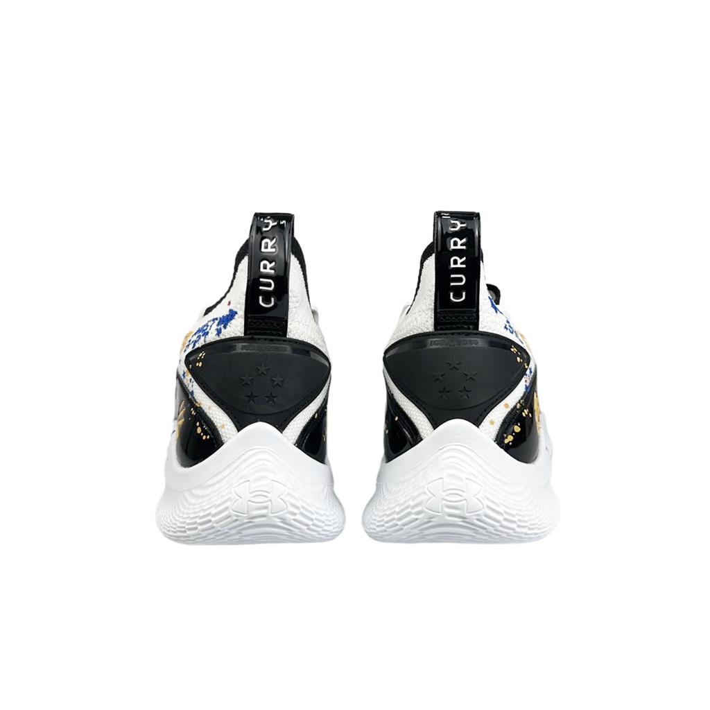 Under Armour Curry 8 Slip Resistant Abrasion Resistant Low top Basketball Shoes Unisex White Black 3024785-111(Team40-30)