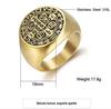 Vintage Titanium Steel Hip-Hop Letter Ring for Men - European & American Style