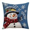 Cartoon Christmas Pillow Covers Flat Printing Xmas Pillow Cover  Home Holiday Decor