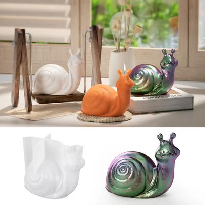 3D Silicone Snail Shape Mold for DIY Handmade Candles, Epoxy Resin, Gypsum, and Plaster. Ideal for Home Decoration and Animal