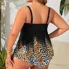 Leopard Print Plus Size One-Piece Swimsuit - Slimming, Sexy, and Conservative Vacation Wear