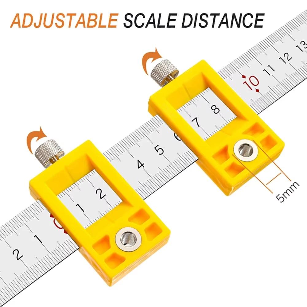 Punch Locator Tool,Adjustable drill Template Guide Tool, Drilling Holes for Installation of Doors Drawer Handles Knobs Pull
