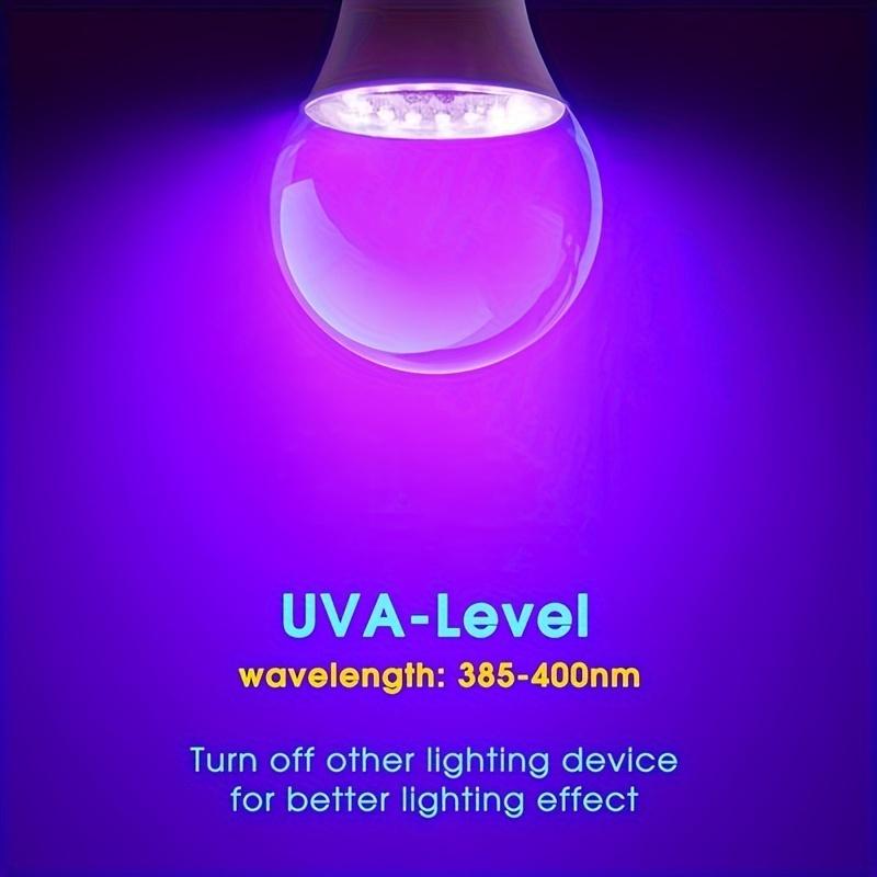 12W E27 Black Light Bulb,UV LED Blacklight Bulb for Glow In The Dark Party,Body Paint,Neon Posters & Club,385-400nm Black Light