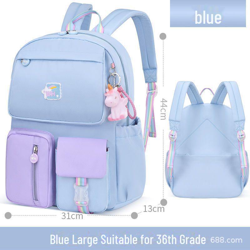 Stylish Lightweight School Backpack for Kids - Large Capacity, Spine Protection, Gender Neutral