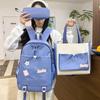 New Backpack for Primary and Secondary School Students Multi Functional Large Capacity Backpack Cute Versatile College Style School Bag