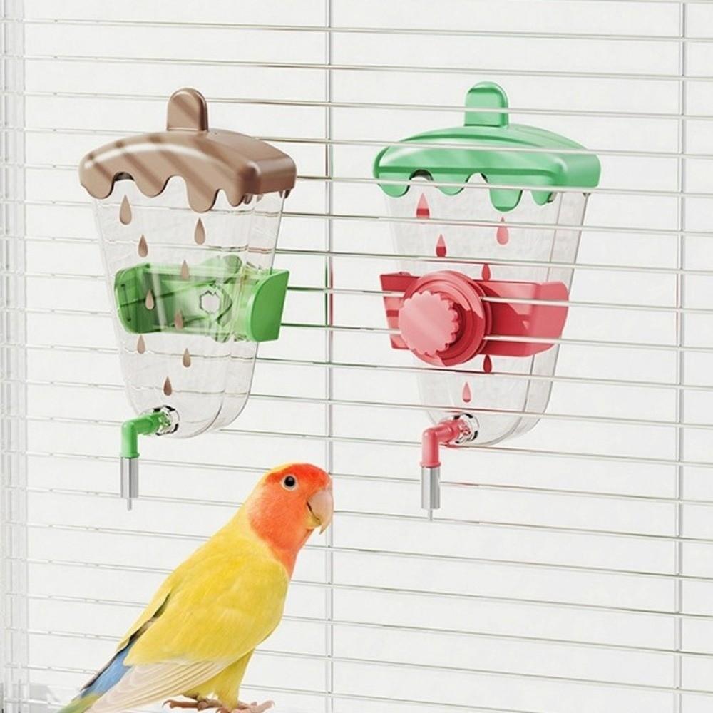 Anti-Splash Parrot Water Dispenser Anti Spill Automatic Feeder Bird Water Bottle  Cage Accessories