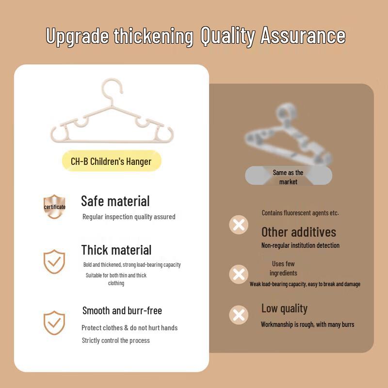 Chahua Children's Wet & Dry Plastic Hangers (10-Pack)