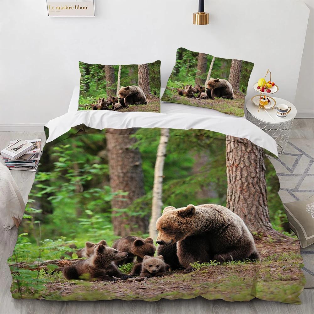 

Barren Mountains Wild Forests Bear Baby Bedroom Set Queen Grey White Grey Polar Bear Comforter Bedding Sets Twin Full King Size EU single(135x200cm)