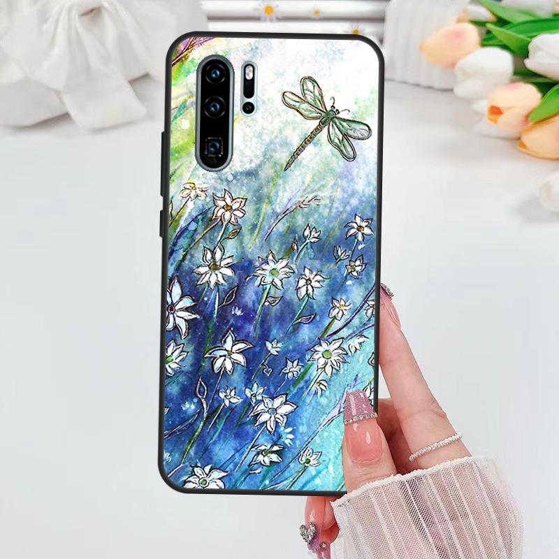 Dragonfly Insect Pattern For Huawei Nova 11i 7i 8i 12i 12s Y73 Y70 Y90 Y60 Y72 Y61 Y91 9 10 SE P40 Lite P30 Pro Case