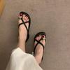 Retro brown premium open-toed sandals fairy shoes new summer flat-bottomed vacation cool slippers