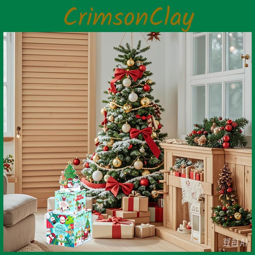 Dual Layer Blue Christmas Money Envelope Cardboard Construction Gifts Festive