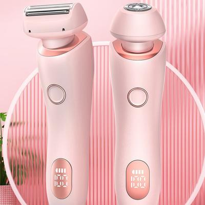 2-in-1 Bikini & Body Trimmer - Women's IPX7 Waterproof Electric Shaver for Face Underarms Legs, Painless Hair Removal Kit