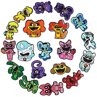 Gülümseyen Hayvanlar çıkartmaları Smiling Critters Poppy Playtime çıkartmaları Jibbitz 3D 19 adet aksesuarlar