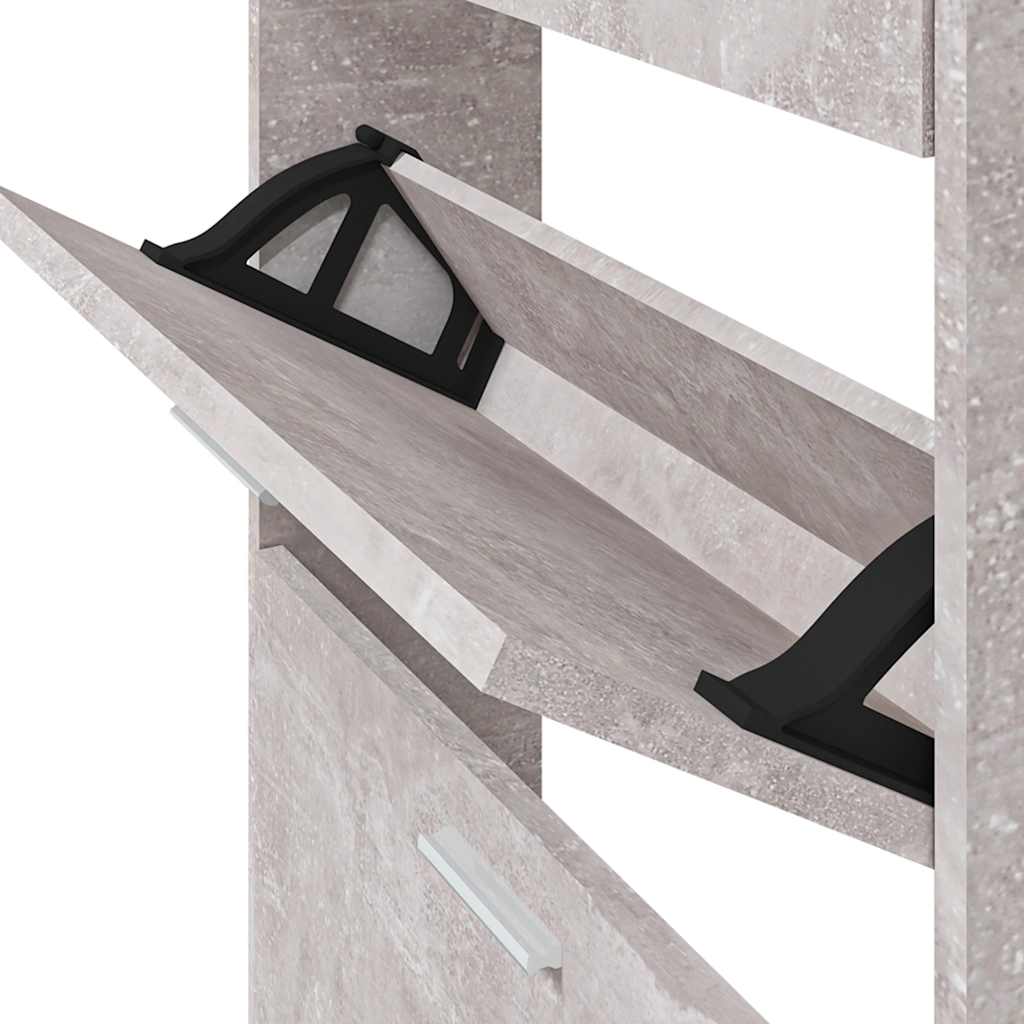 Vidaxl Szafka Na Buty, Szarość Betonu, 59X17X108 Cm