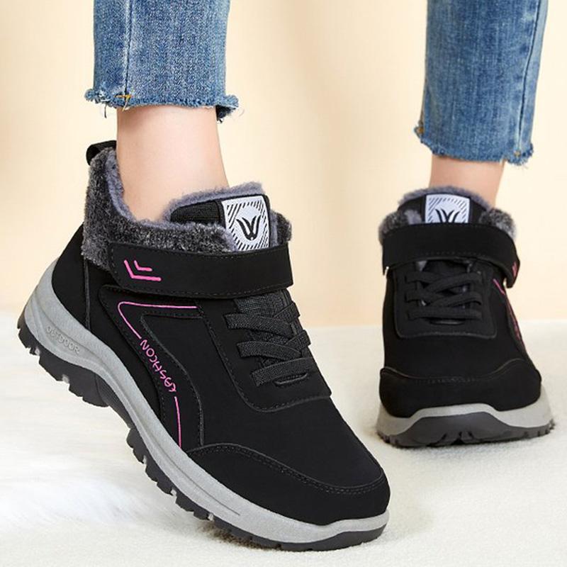 Fashion Mix Color Snow Boots for Women Soft Plush Keep Warm Sneakers Woman Winter Platform Anti Slip Cotton Ankle Boots Female