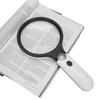 Reading Handheld Magnifying Glass Battery Powered 4LED 4X 30X Lens Magnifier