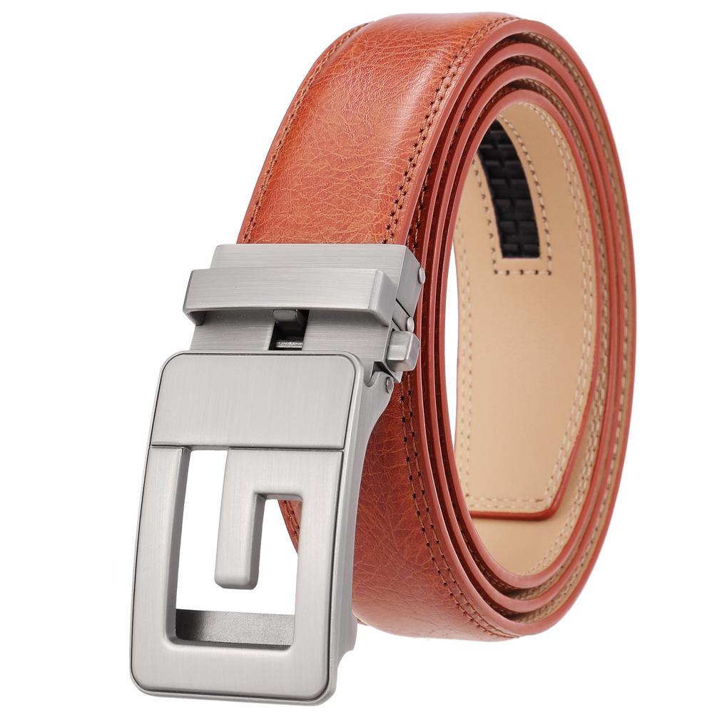 

1 шт. Ремень с пряжкой в виде буквы, деловой повседневный мужской ремень с автоматической пряжкой, ремень Ly36-561798-1 110-130