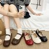 Girls heart bow Mary Jane shoes children's small flower buds spring 2025 new Lolita with skirt small leather shoes